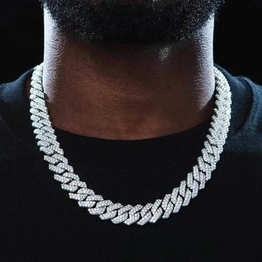 Iced Cuban Link Chain 14MM - Silver